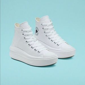 Converse All Star Move Platform High Top Sneaker, white, 6.5M